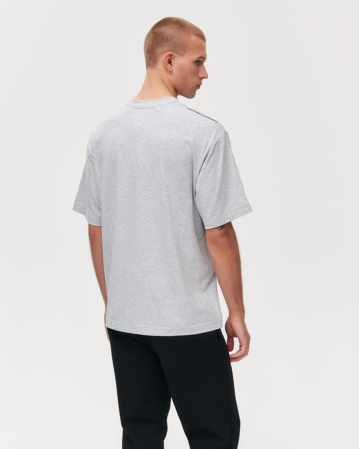 Футболка Oversize Classic Nikasport, CL12-M11-GRY/MLG, цвет серый меланж