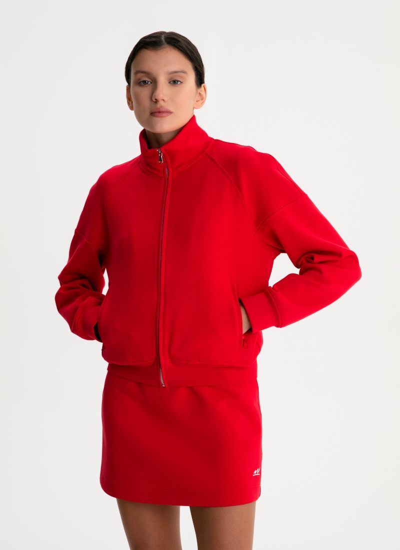 Джемпер с высоким воротом на молнии Pure Nikasport, W4PR31-RED, цвет красный