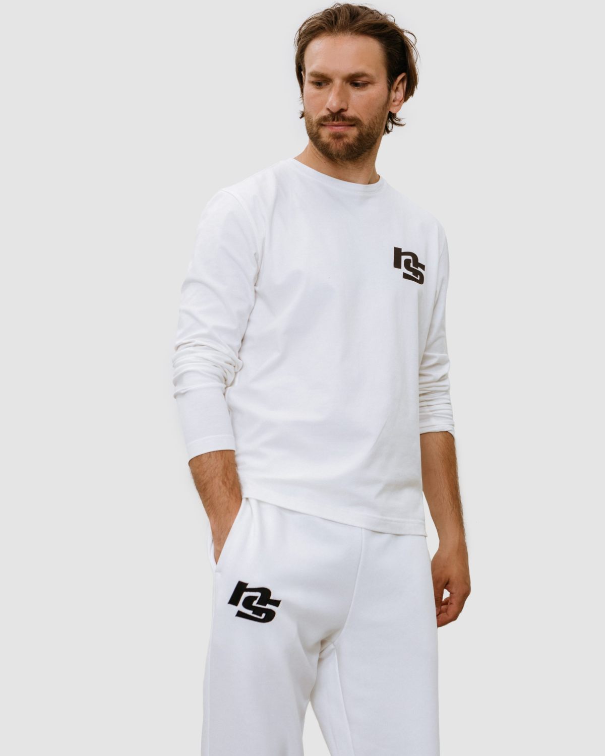 Лонгслив Black&White Nikasport, BW16-M22-WHT, цвет белый