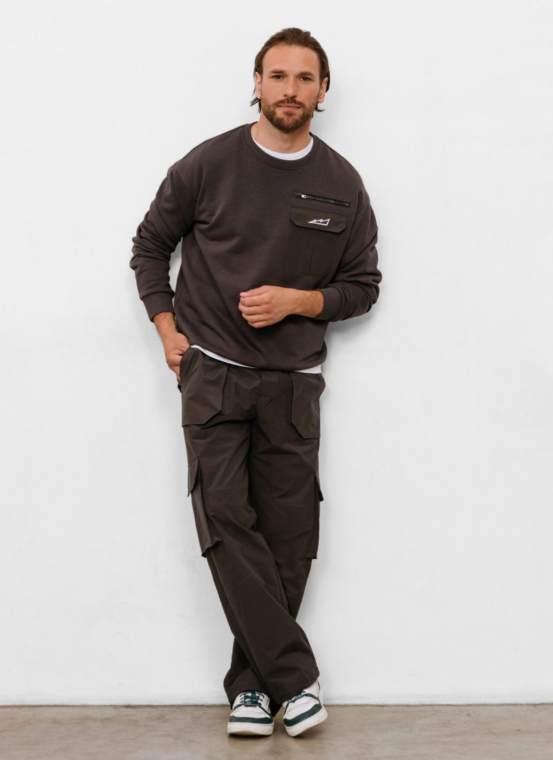 Брюки карго Beige&Grey Nikasport, BG55-M82-DRK/GRY, цвет темно-серый