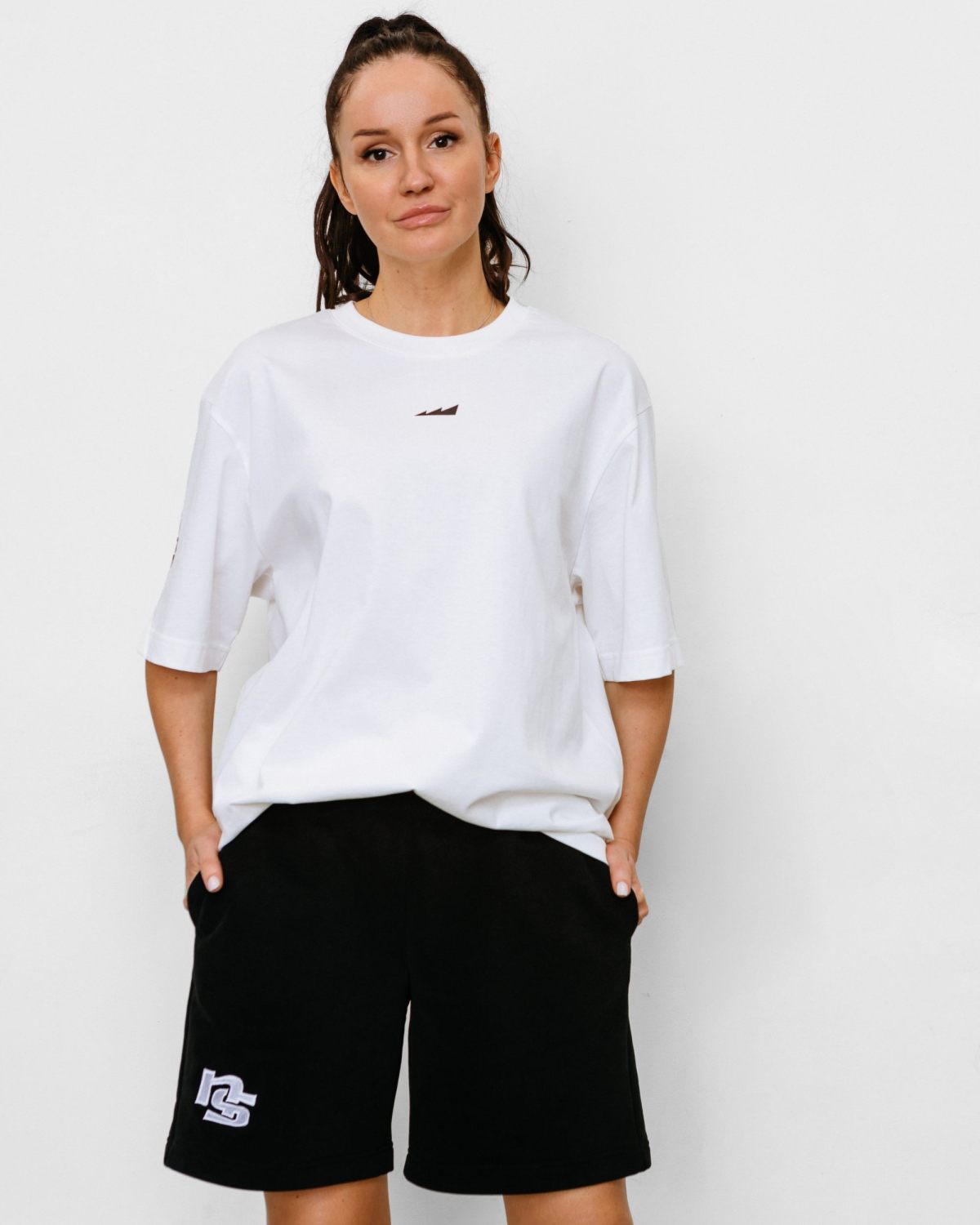 Футболка Oversize Black & White Nikasport, BW12-W32-WHT, цвет белый