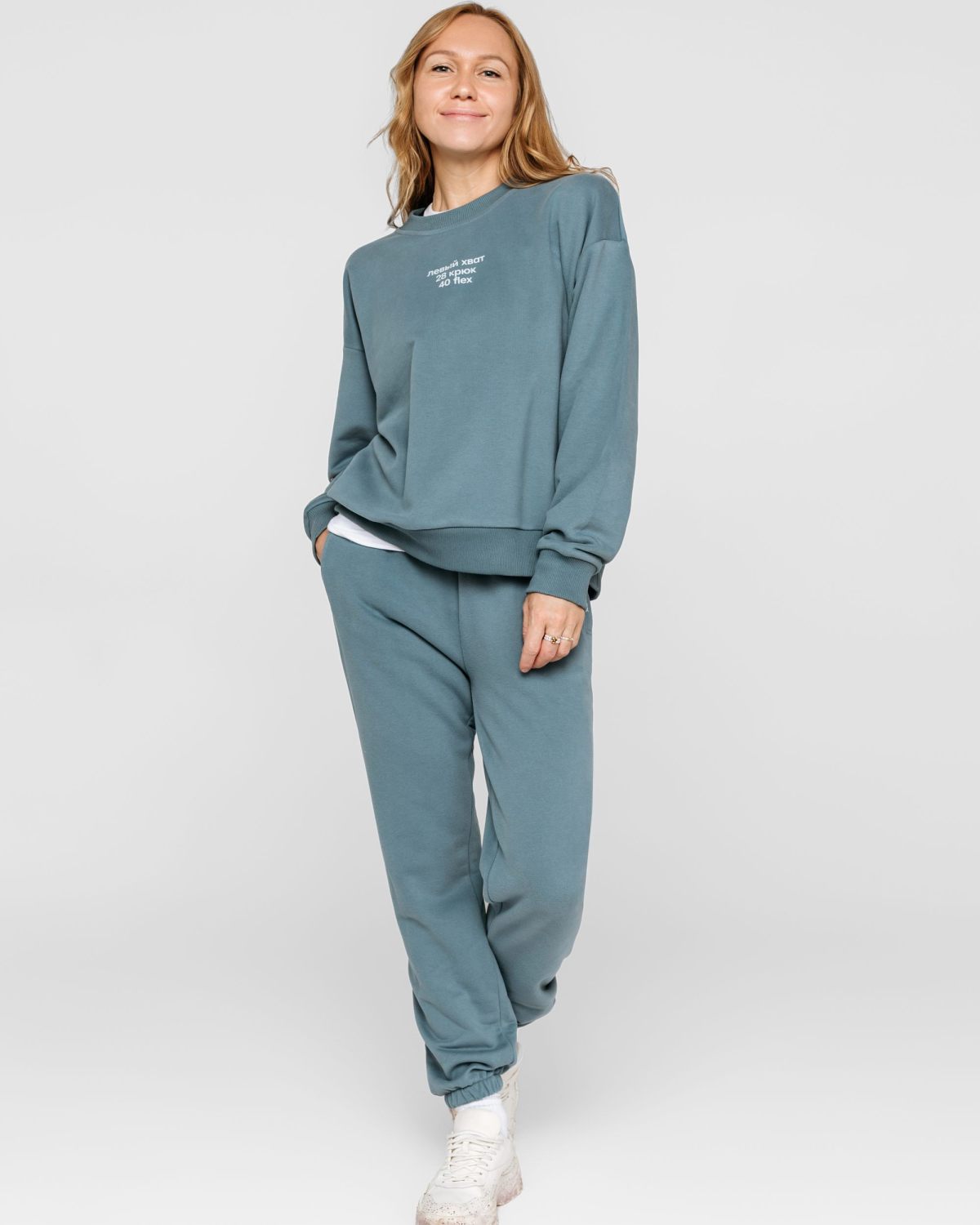 Брюки джоггеры Хоккейные мамы Nikasport, HM54-W99-VNT/BLU, цвет винтажный синий