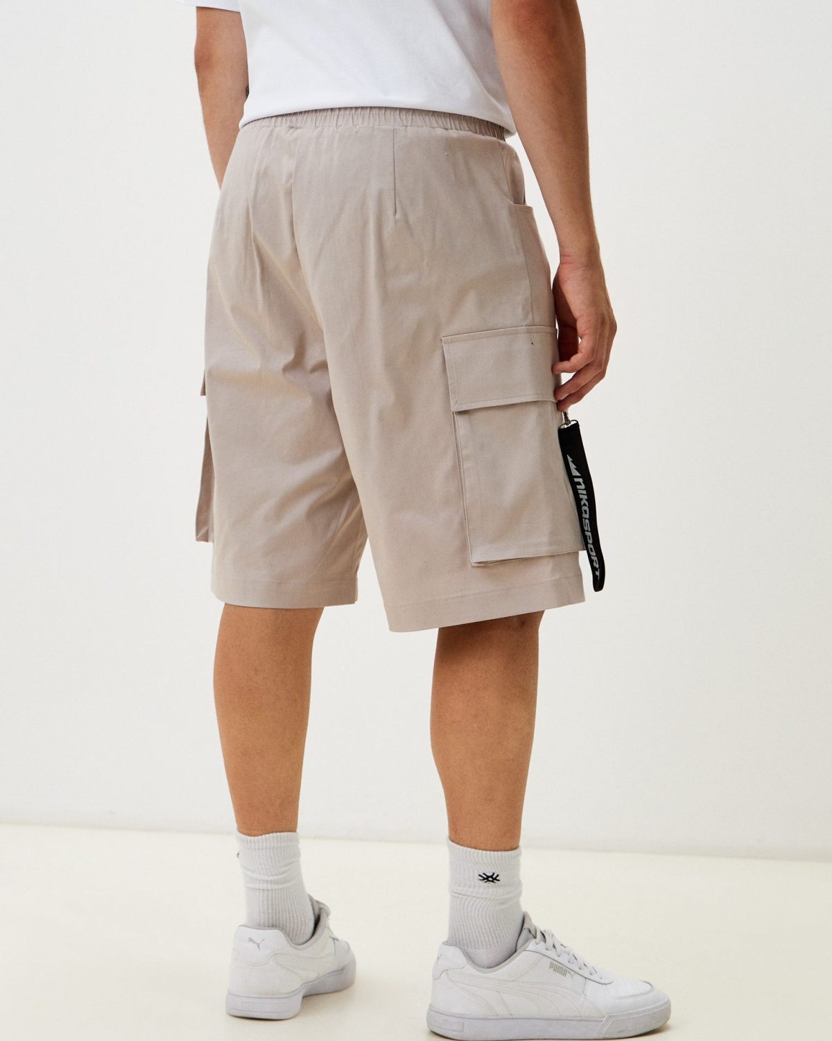 Шорты карго Oversize I’m the art Nikasport, M4ITA94-LGT/BGE, цвет светло-бежевый