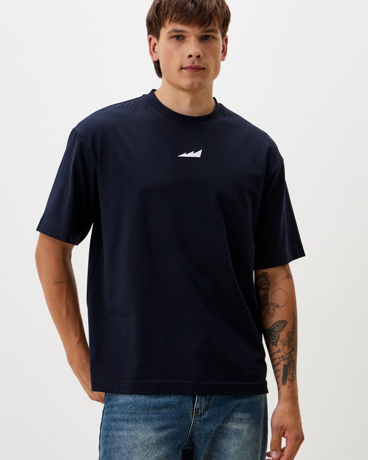 Футболка Oversize Classic Nikasport, CL12-M11-DRK/BLU, цвет темно-синий