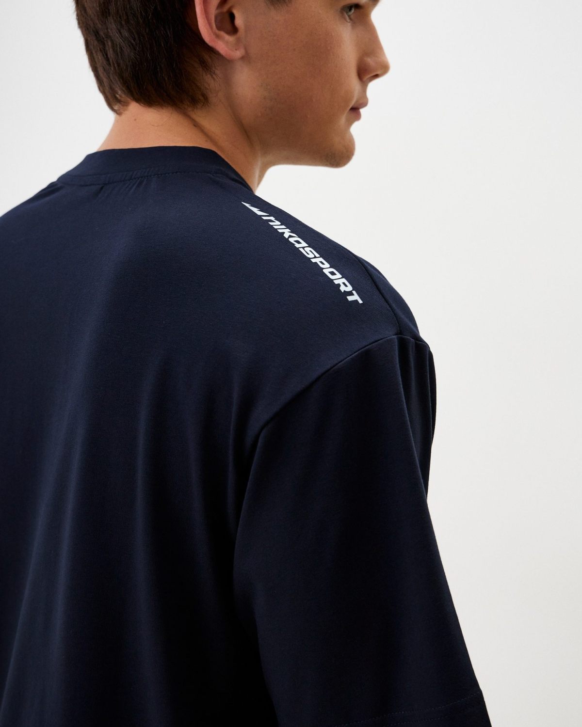 Футболка Oversize Classic Nikasport, CL12-M11-DRK/BLU, цвет темно-синий