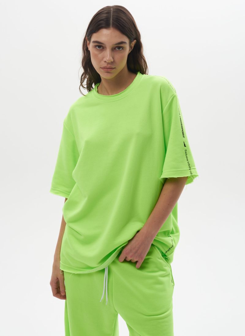 Футболка Oversize с необработанными краями Infinity Nikasport, INF12-W82-LIM, цвет лайм