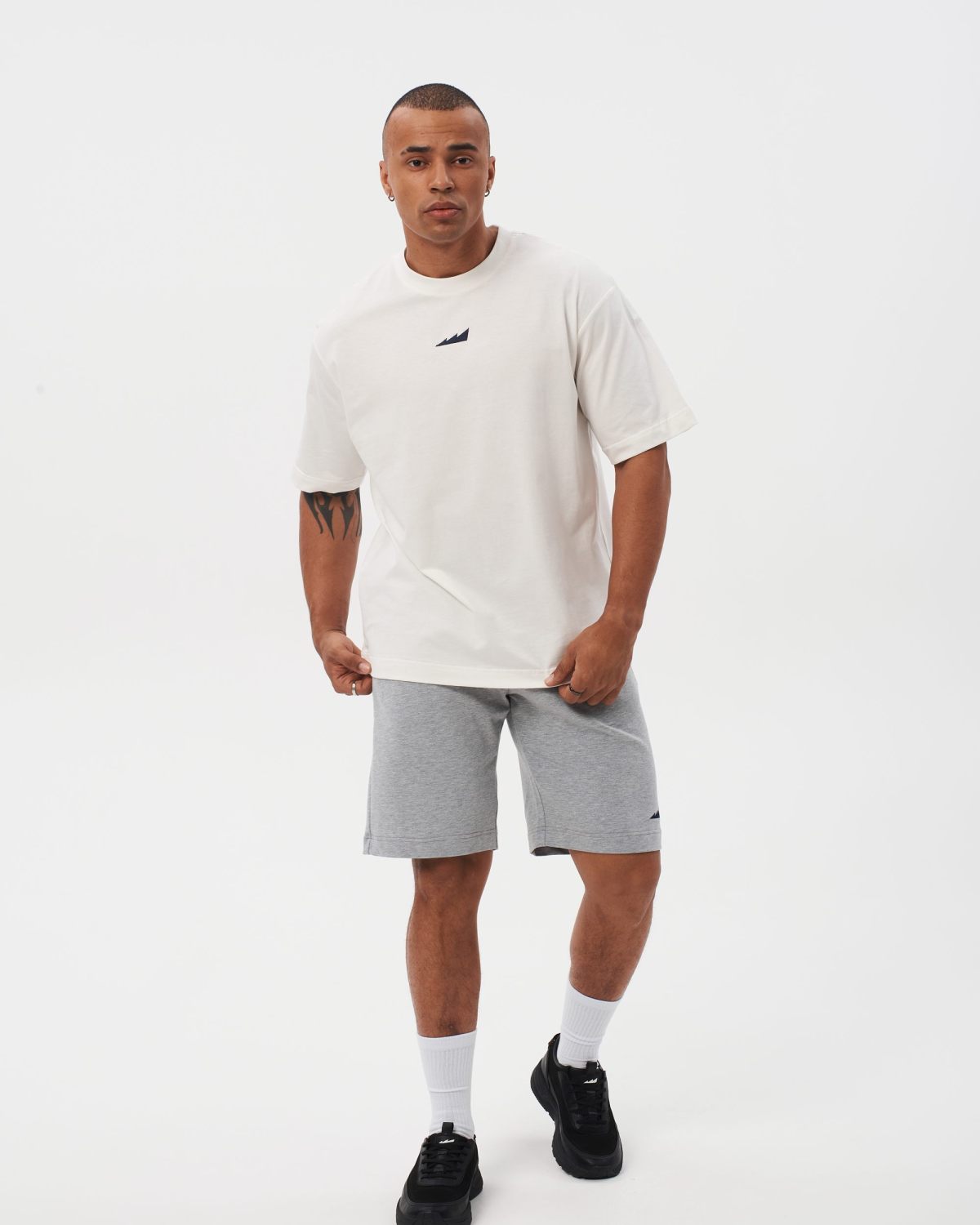 Футболка Oversize Black & White Nikasport, BW12-M11-WHT, цвет белый