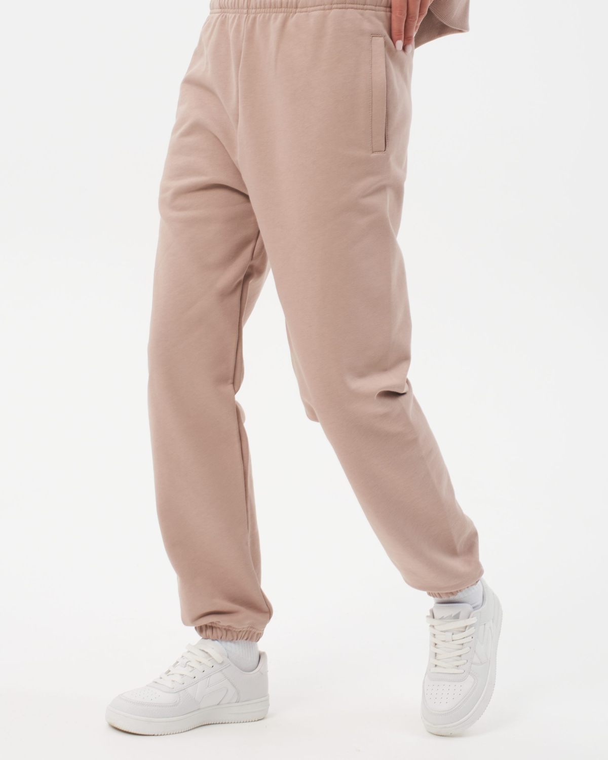 Брюки спортивные Classic с контрастным логотипом Nikasport, W5CL83-BGE/KL, цвет бежевый с контрастным логотипом