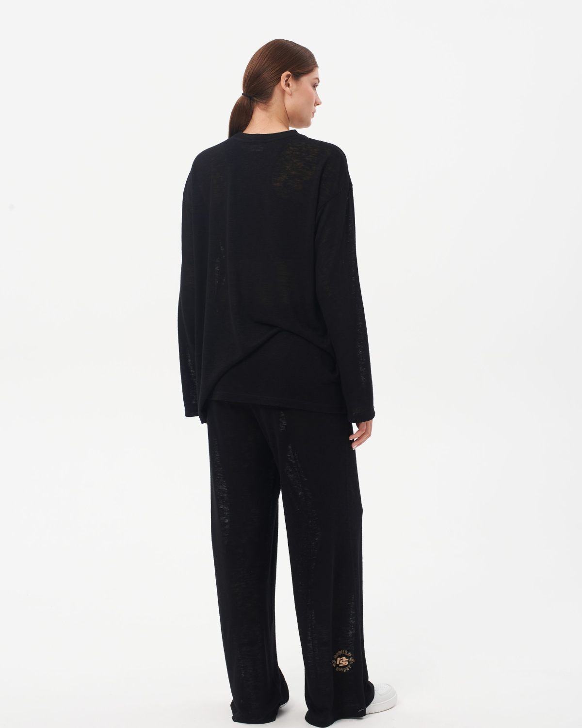 Лонгслив Oversize прозрачный Sweet nature Nikasport, W4SN44-BLK, цвет черный