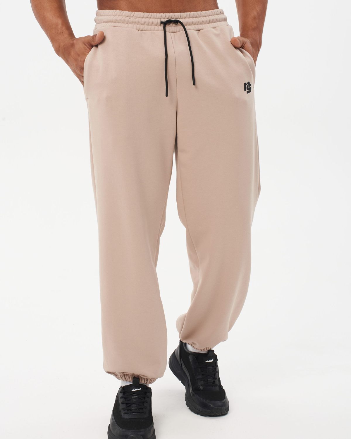 Брюки джоггеры широкие I’m the art Nikasport, M4ITA83-CAP, цвет капучино