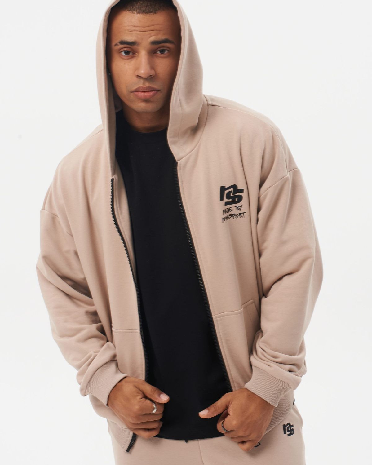 Худи на молнии I'm the Art Nikasport, M4ITA34-CAP, цвет капучино