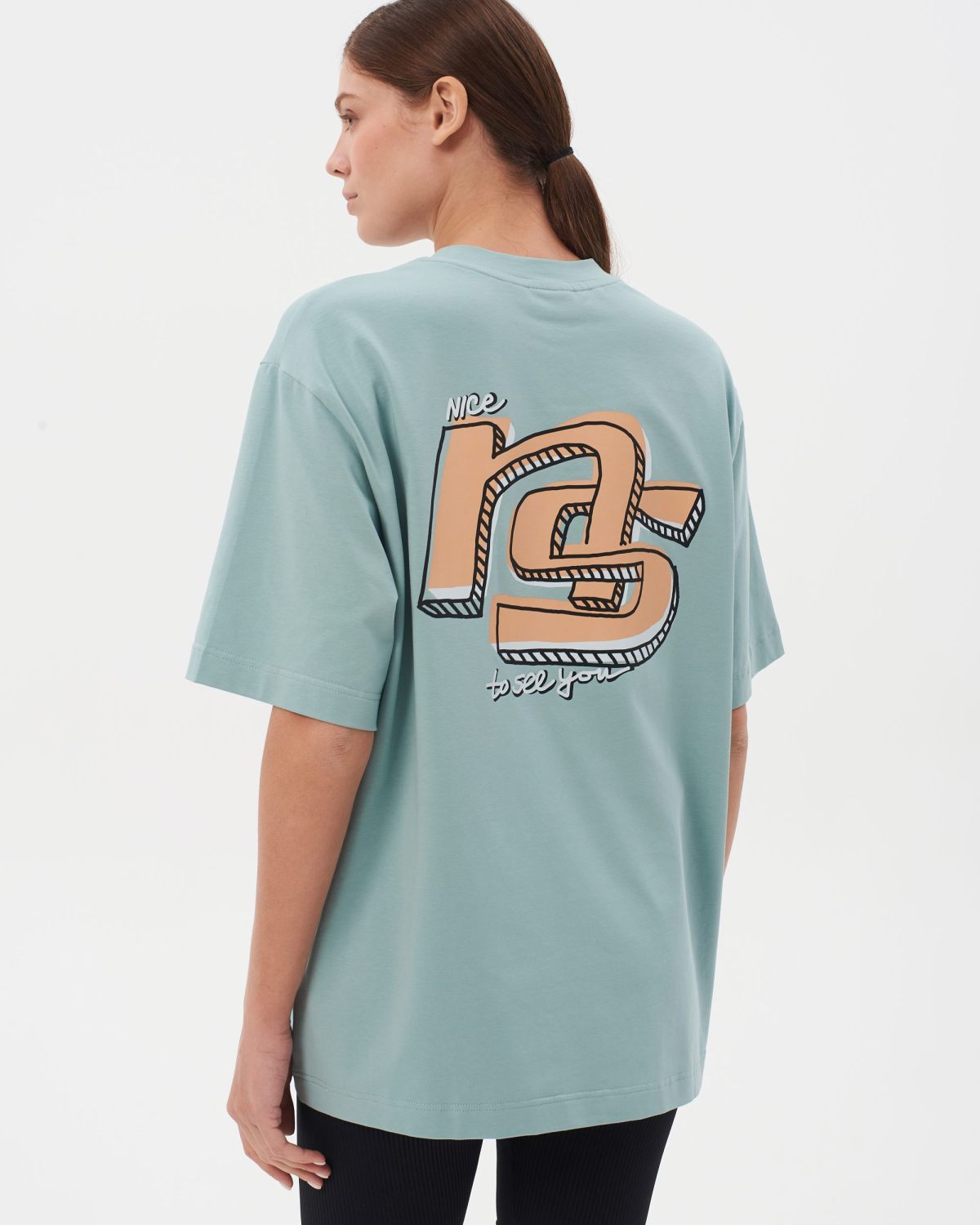 Футболка Oversize Sweet nature Nikasport, W4SN43-MNT, цвет мятный