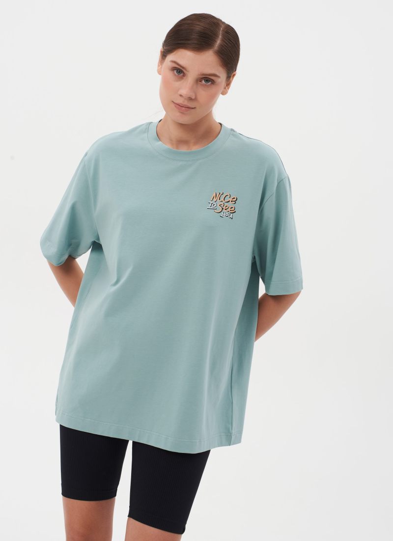 Футболка Oversize Sweet nature Nikasport, W4SN43-MNT, цвет мятный