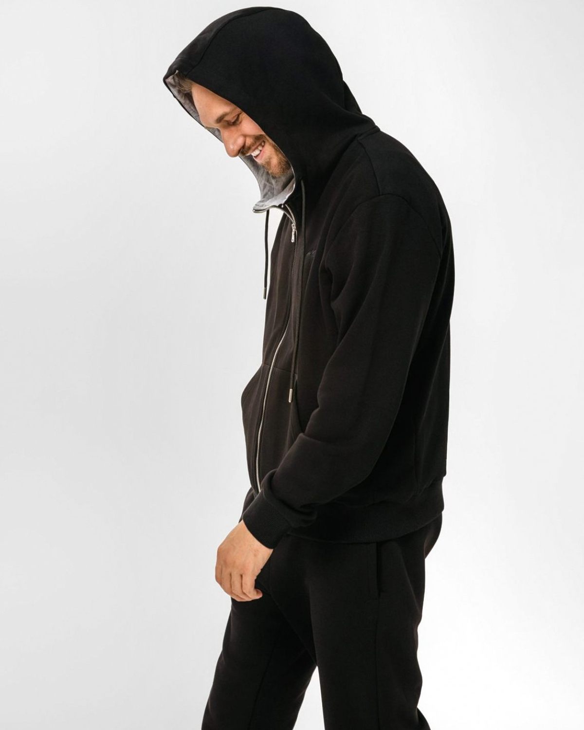 Худи на молнии Classic Nikasport, CL25-M11-BLK, цвет черный