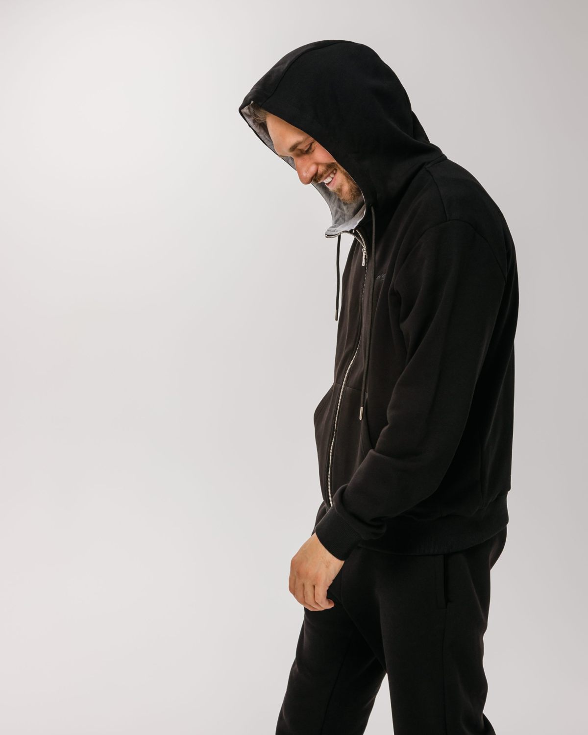 Худи на молнии Classic Nikasport, CL25-M113-BLK, цвет черный