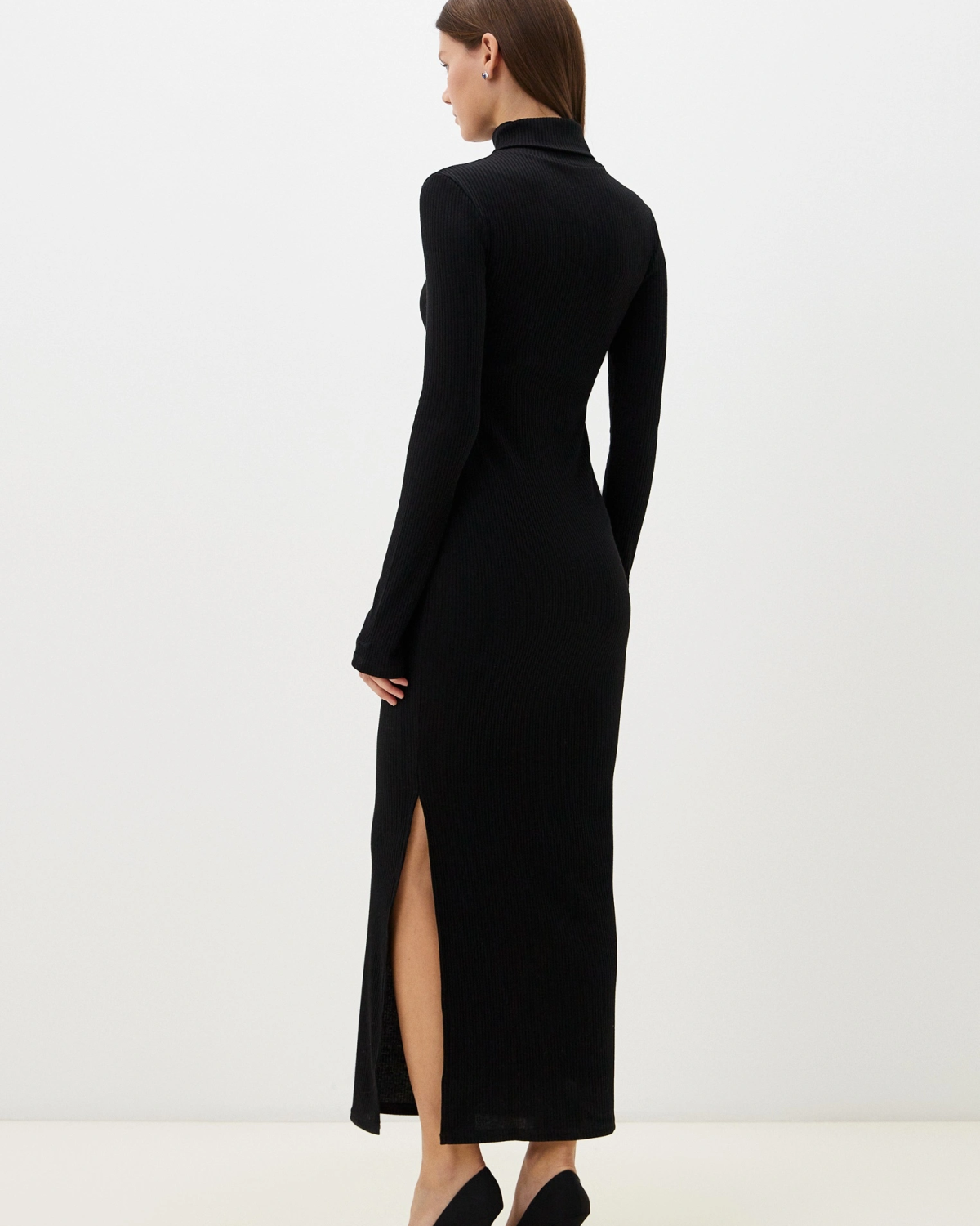 Платье длинное c разрезом_Slim infinity W BLK Nikasport, W2INF127-BLK, цвет черный